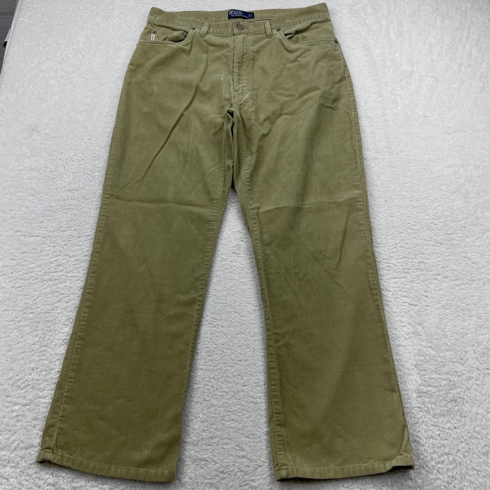 Polo Ralph Lauren‎ Corduroy Pants Authentic Dungarees Casual Khaki 35x30